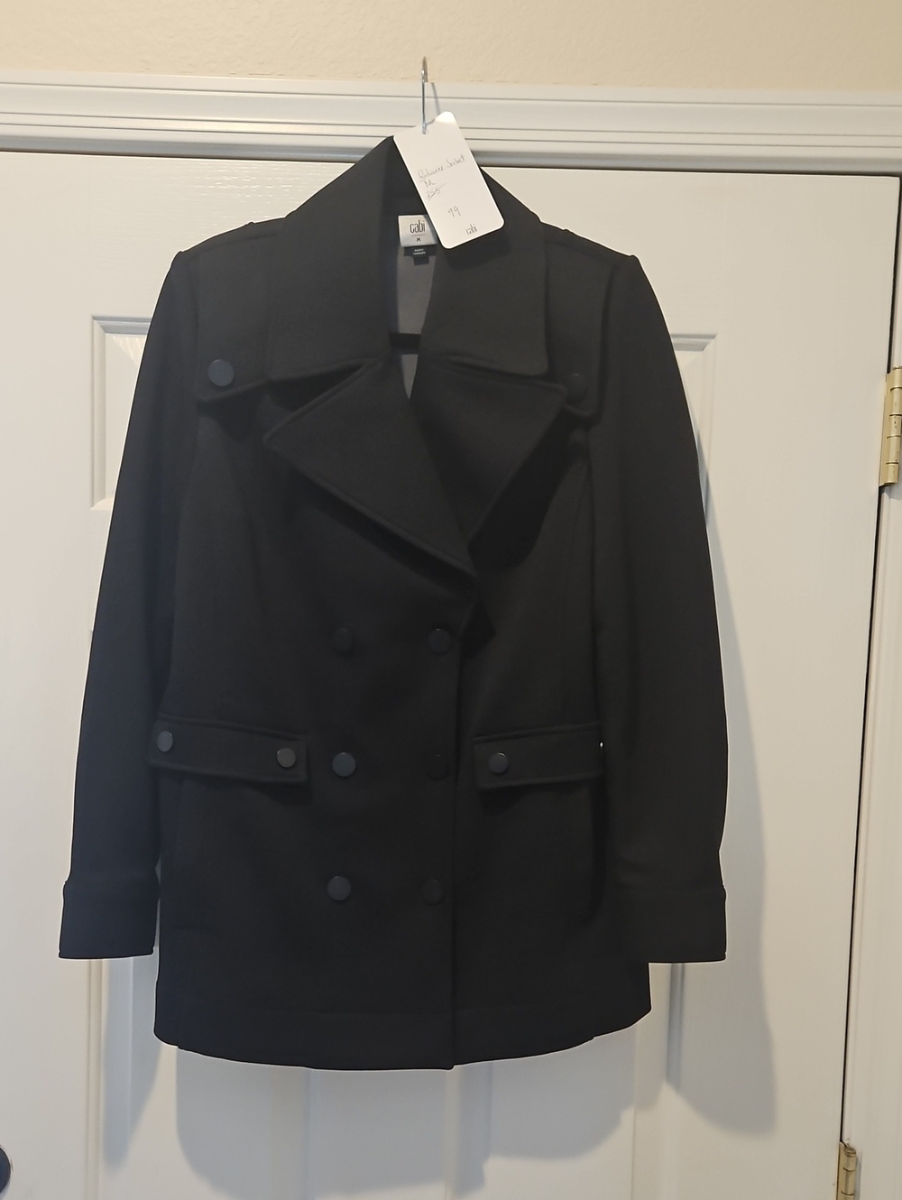 CAbi Black Double-Breasted Radiance Jacket